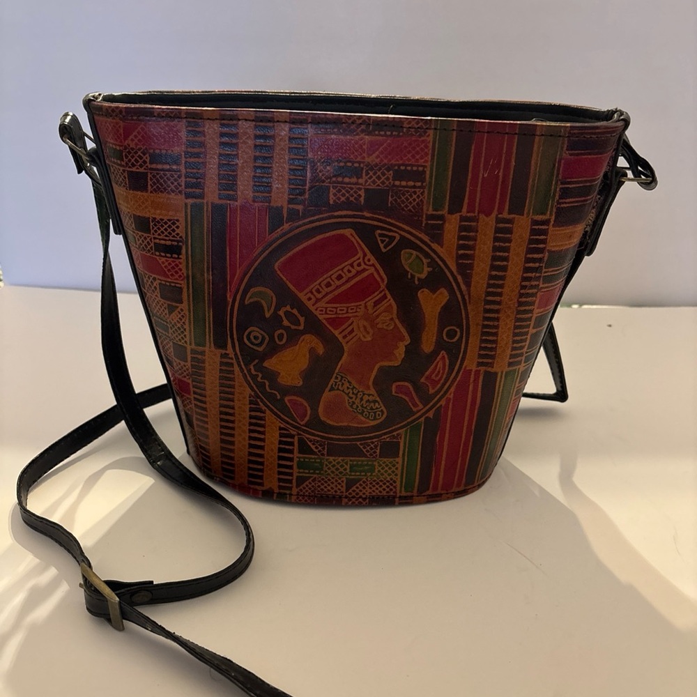 Multicolor Leather Bucket Bag